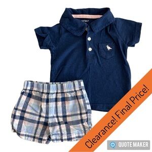 Carter’s 2pc Polo & Shorts Set